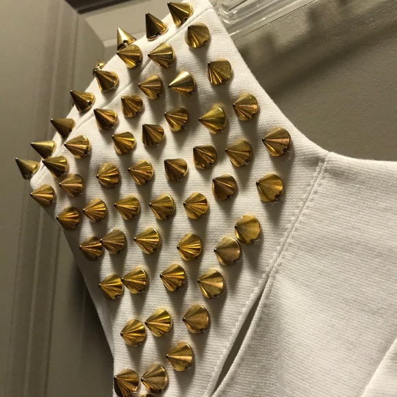 White and gold mini dress - Picture 3 of 6